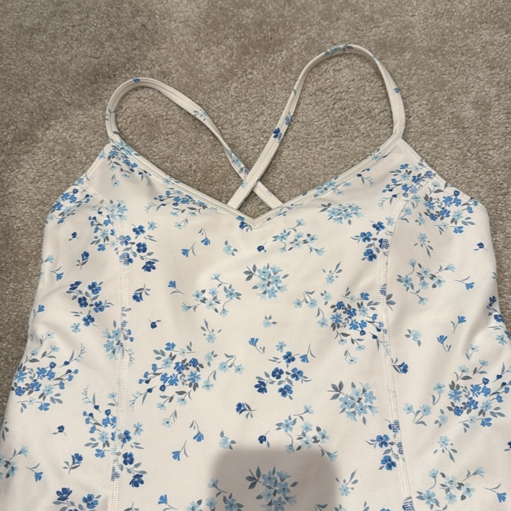 Hollister Gilly Hicks blue and white floral tennis exercise athleisure dress - Picture 3 of 6